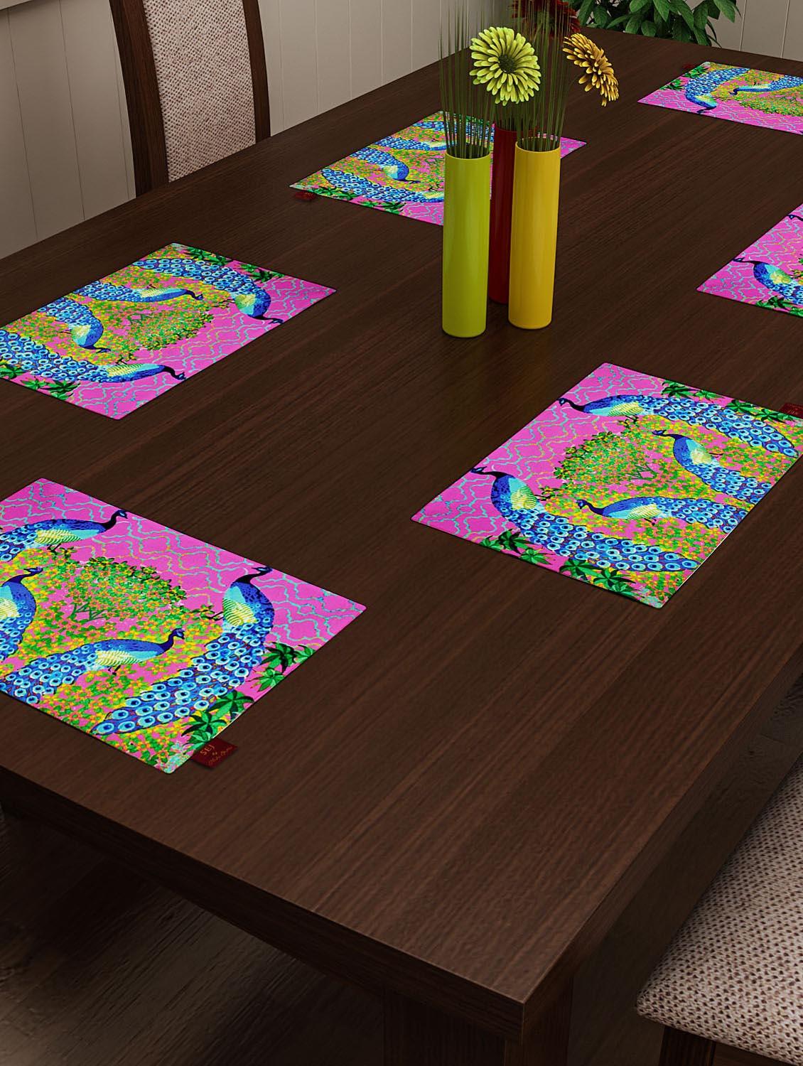 set of 6 pink cotton placemat - 11696501 - Zoom Image - 1