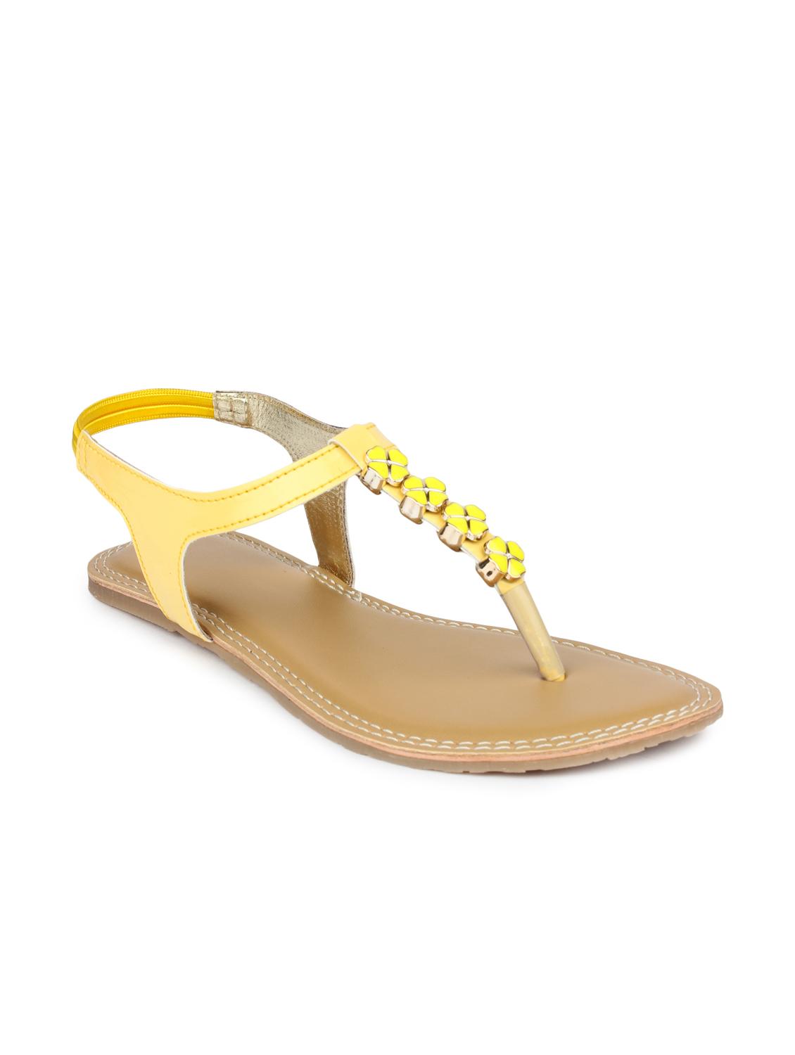 yellow embellished sandal - 11696520 - Zoom Image - 1