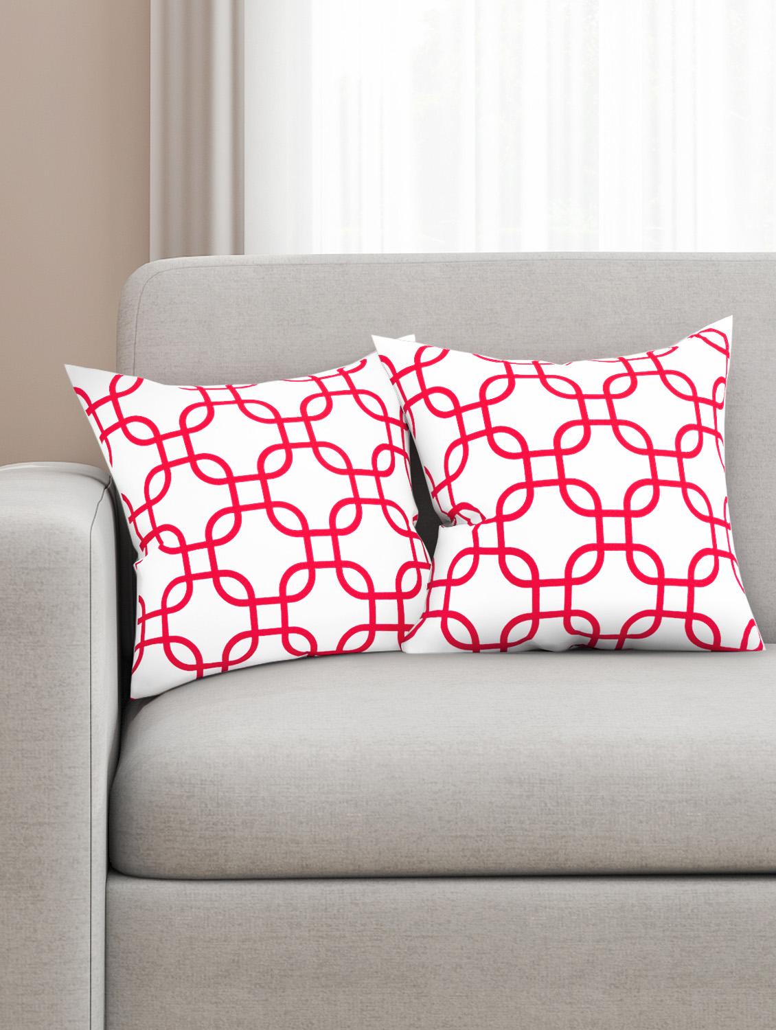 white cotton set of 2 cushion cover - 11697356 - Zoom Image - 1