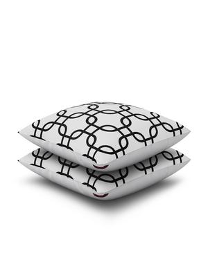 white cotton set of 2 cushion cover - 11697361 - Standard Image - 3