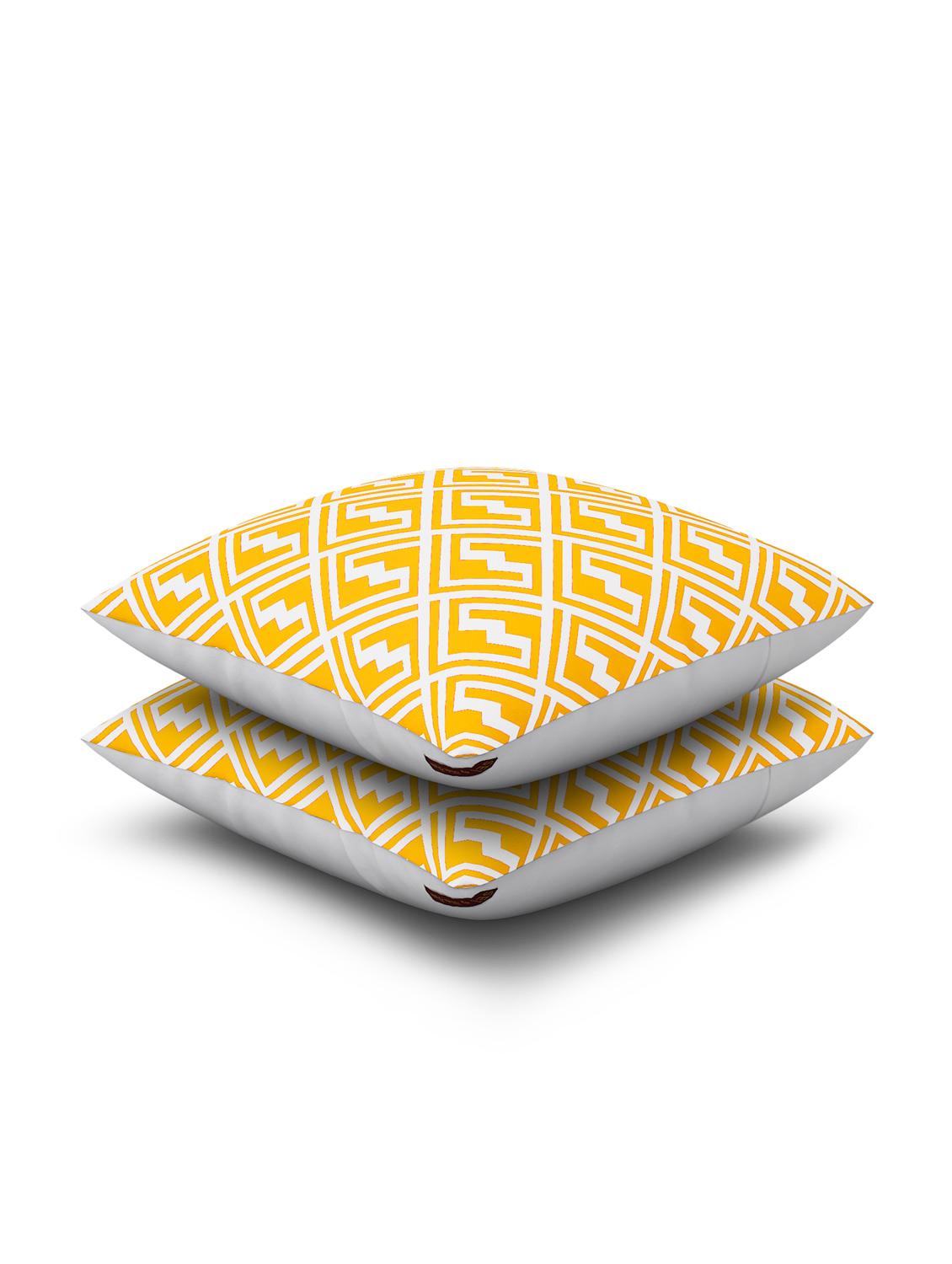 cotton geometric hd digital premium 16 by 16 cushion covers (set of 2) - 11697380 - Zoom Image - 3