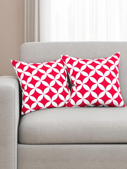 cotton geometric hd digital premium 16 by 16 cushion covers (set of 2) - 11697384 - Standard Image - 1