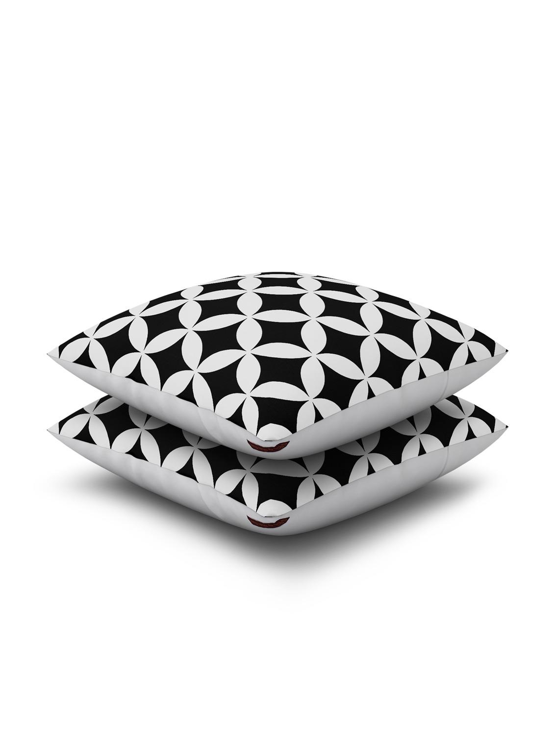black cotton set of 2 cushion covers - 11697389 - Zoom Image - 3