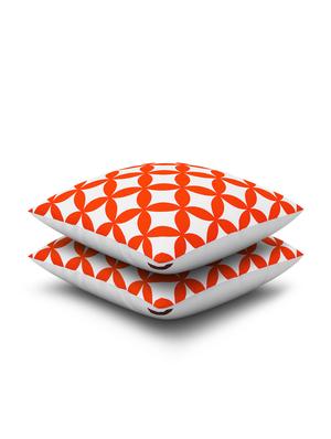 orange cotton set of 2 cushion covers - 11697392 - Standard Image - 3