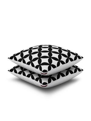 black cotton set of 2 cushion covers - 11697396 - Standard Image - 3