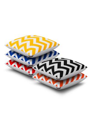 multi colored cotton set of 5 cushion covers - 11697418 - Standard Image - 2