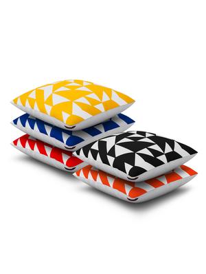 multi colored cotton set of 5 cushion covers - 11697419 - Standard Image - 2