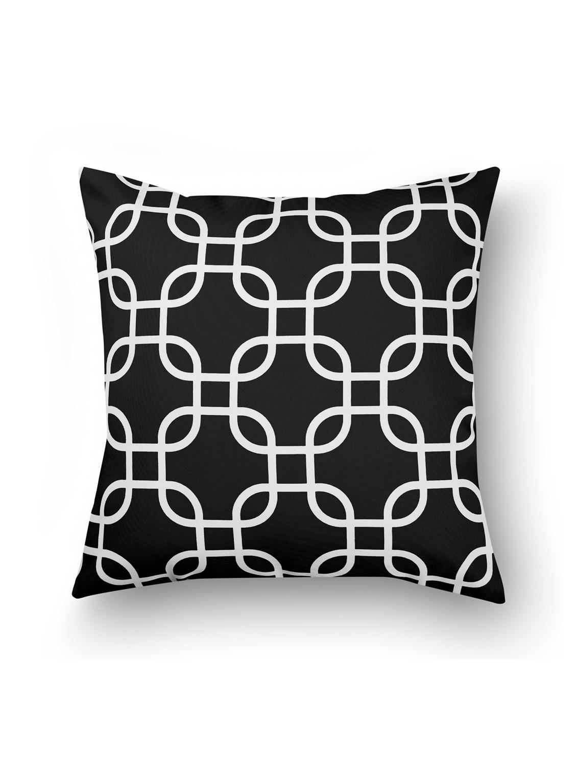 black cotton set of 5 cushion covers - 11697421 - Zoom Image - 5