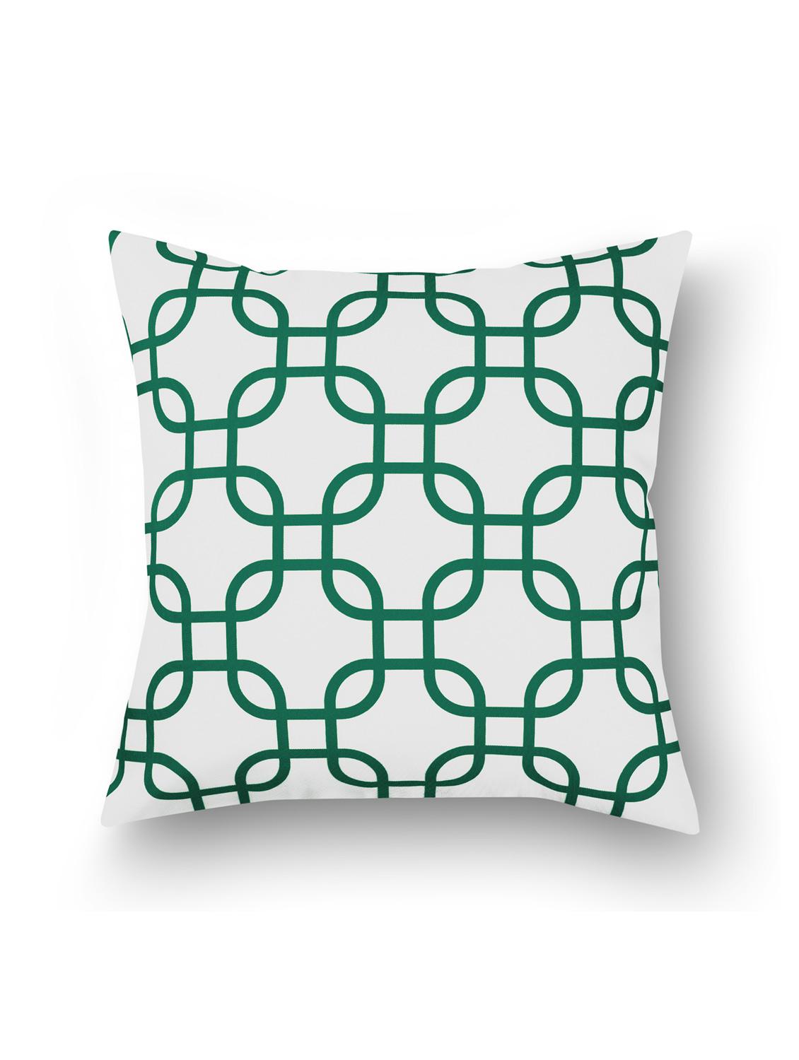 green cotton set of 3 cushion covers - 11697427 - Zoom Image - 5