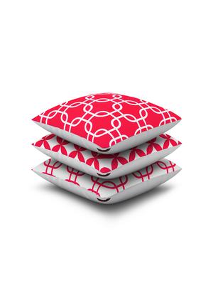 pink cotton set of 3 cushion covers - 11697445 - Standard Image - 2