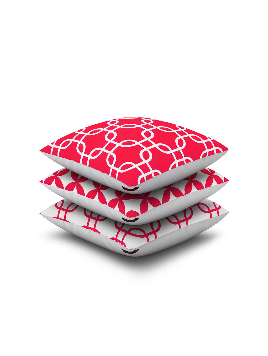 pink cotton set of 3 cushion covers - 11697445 - Zoom Image - 2