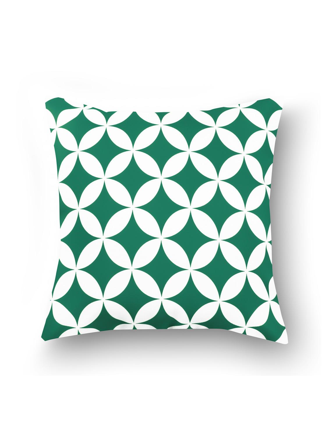 green cotton set of 3 cushion covers - 11697448 - Zoom Image - 3