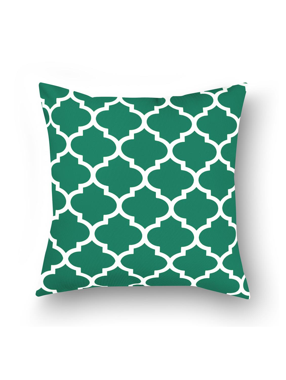 green cotton set of 3 cushion covers - 11697448 - Zoom Image - 5
