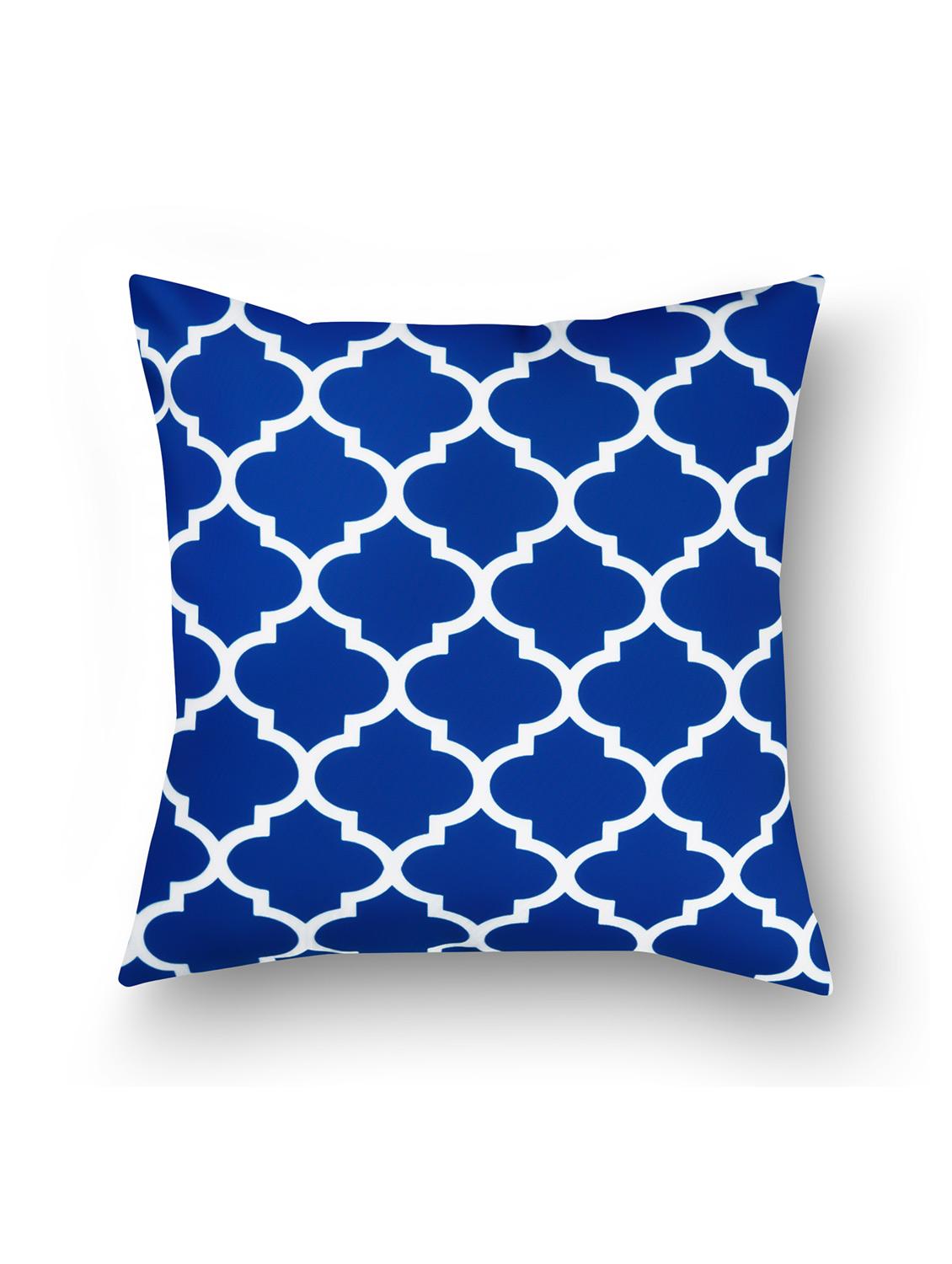 blue cotton set of 8 cushion covers - 11697464 - Zoom Image - 3