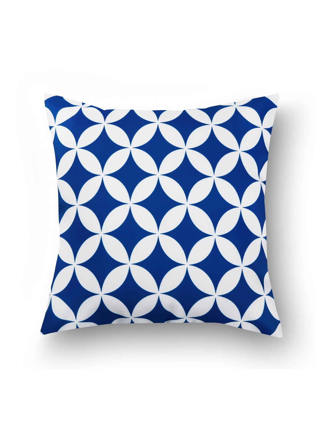 blue cotton set of 8 cushion covers - 11697464 - Zoom Image - 4