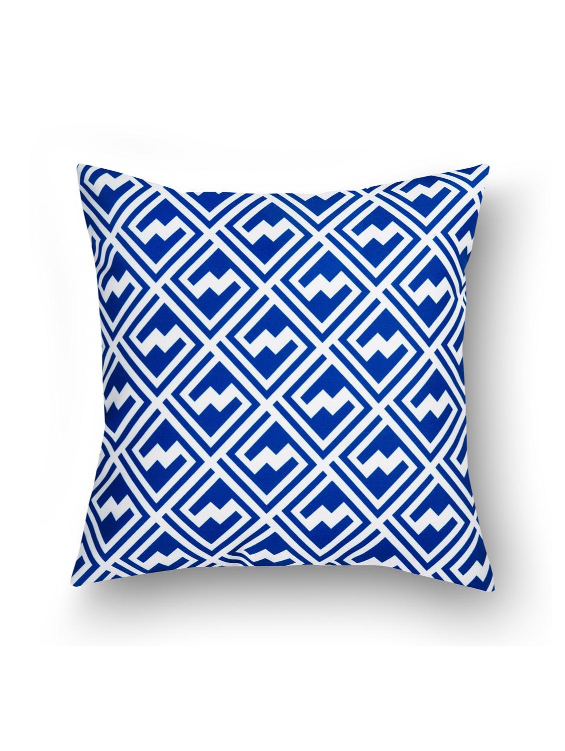 blue cotton set of 8 cushion covers - 11697470 - Zoom Image - 4