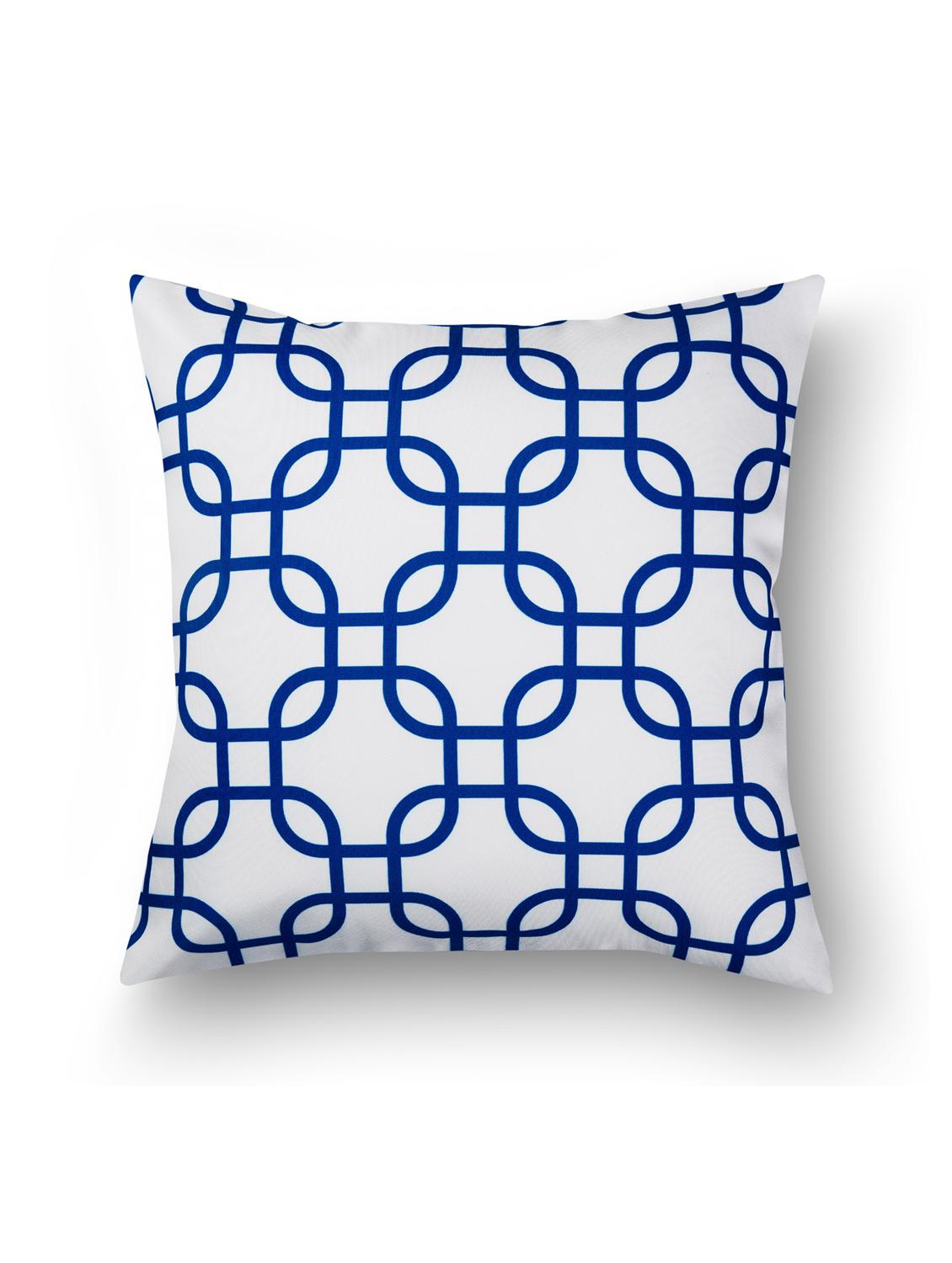 blue cotton set of 10 cushion covers - 11697477 - Zoom Image - 3