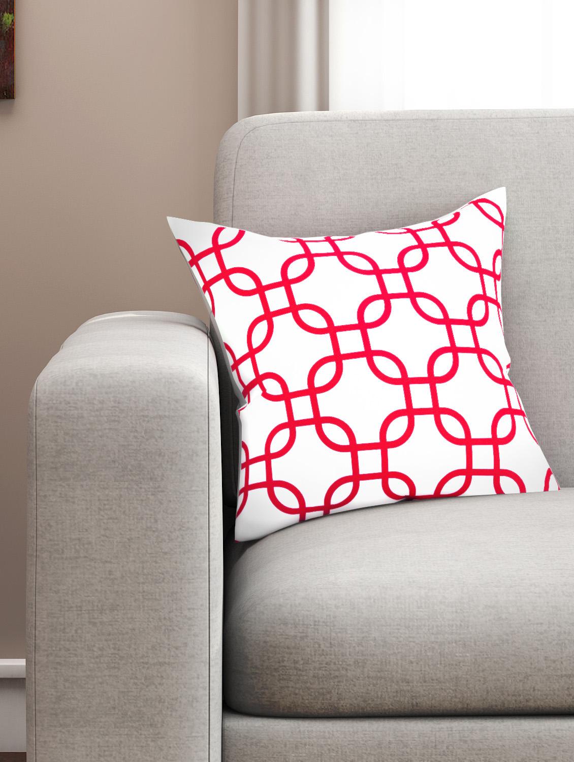 cotton geometric hd digital premium 16 by 16 cushion covers (set of 1) - 11697494 - Zoom Image - 1