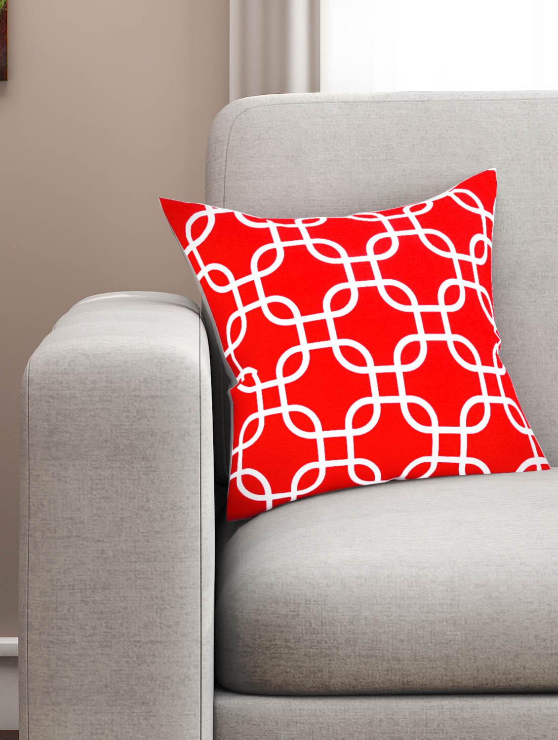 cotton geometric hd digital premium 16 by 16 cushion covers (set of 1) - 11697505 - Zoom Image - 1