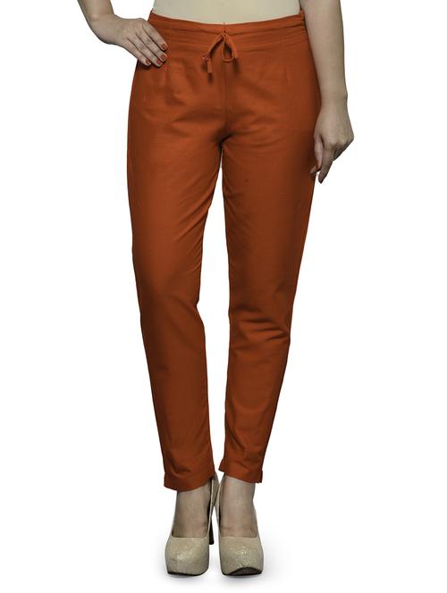 red cotton trouser - 11698446 - Standard Image - 1