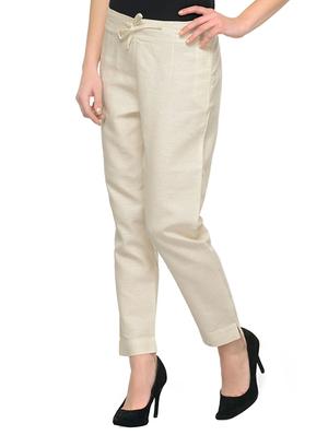 beige cotton trouser - 11698447 - Standard Image - 2
