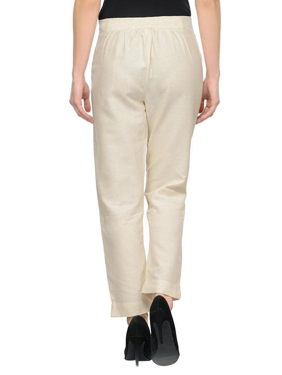 beige cotton trouser - 11698447 - Zoom Image - 3