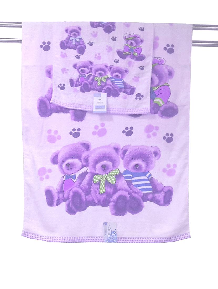 Purple cotton set of hand and bath towel - 11704377 - Zoom Image - 1
