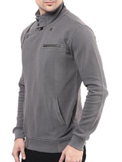 grey solid casual jacket - 11704680 - Standard Image - 2