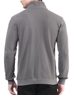 grey solid casual jacket - 11704680 - Standard Image - 3