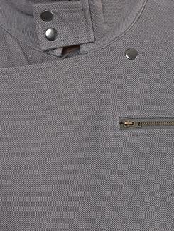 grey solid casual jacket - 11704680 - Standard Image - 4