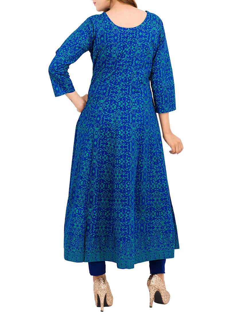 printed a-line kurta - 11704957 - Zoom Image - 3