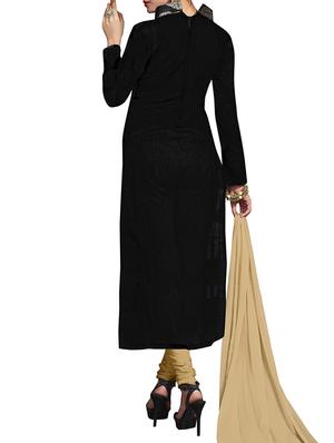 black beige dress material - 11705109 - Standard Image - 3