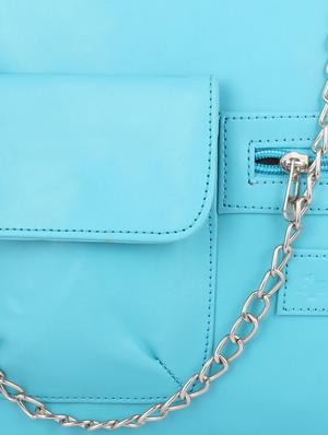 blue leatherette sling bag - 11706850 - Standard Image - 4