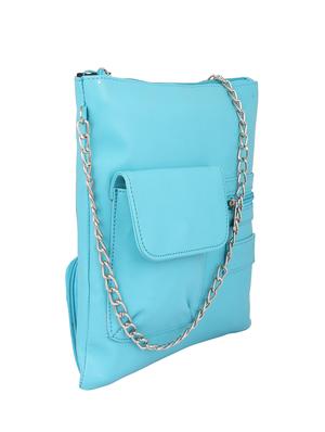 blue leatherette sling bag - 11706850 - Standard Image - 5