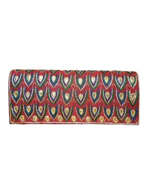 red faux silk clutch - 11706880 - Standard Image - 2