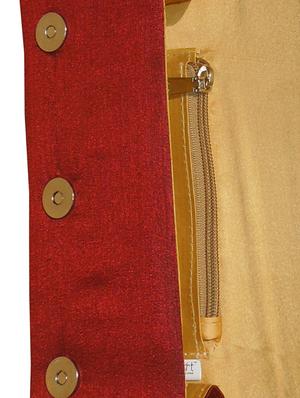 red faux silk clutch - 11706880 - Standard Image - 3