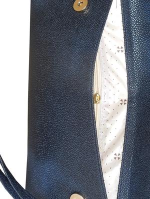blue leatherette clutch - 11706905 - Standard Image - 3