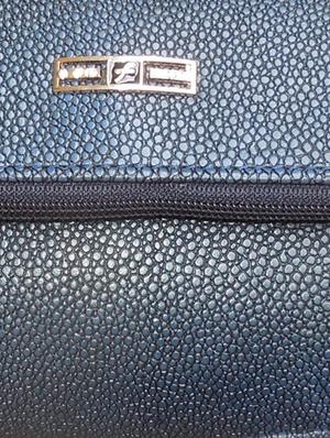 blue leatherette clutch - 11706905 - Standard Image - 4