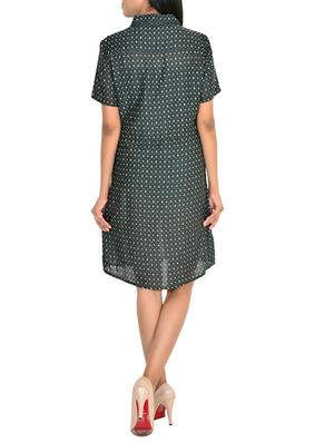 gathered detail printed shift dress - 11707151 - Standard Image - 3