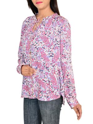 tie knot neck paisley top - 11707164 - Standard Image - 2