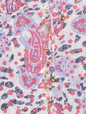tie knot neck paisley top - 11707164 - Standard Image - 4