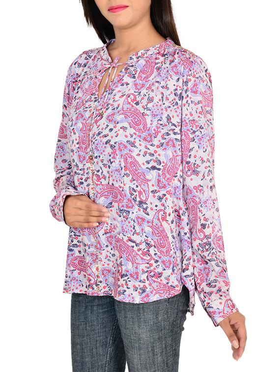tie knot neck paisley top - 11707164 - Zoom Image - 2