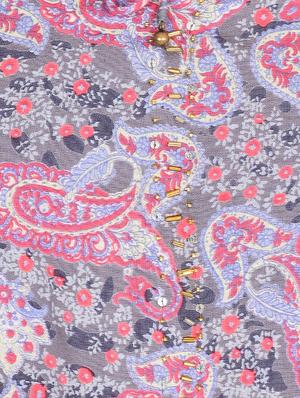 tie up neck paisley high low tunic - 11707165 - Standard Image - 4
