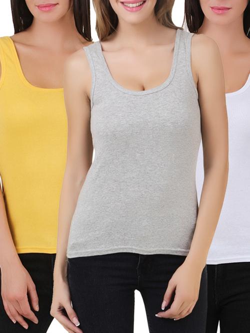 set of 3 solid camisoles - 11707272 - Standard Image - 1