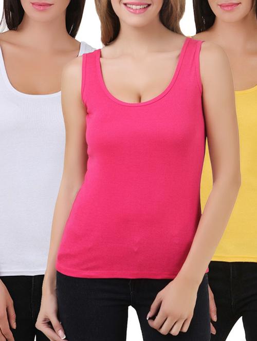 set of 3 solid camisoles - 11707276 - Standard Image - 1