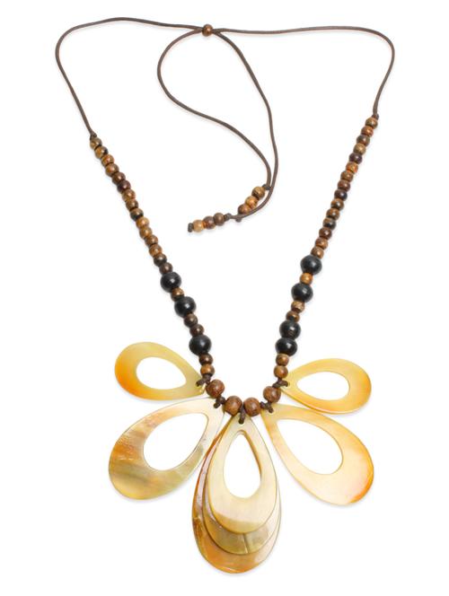 brown cotton long necklace - 11707313 -  Standard Image - 0