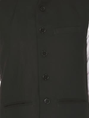 black cotton nehru jacket - 11714747 - Standard Image - 3