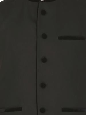 black cotton nehru jacket - 11714756 - Standard Image - 3