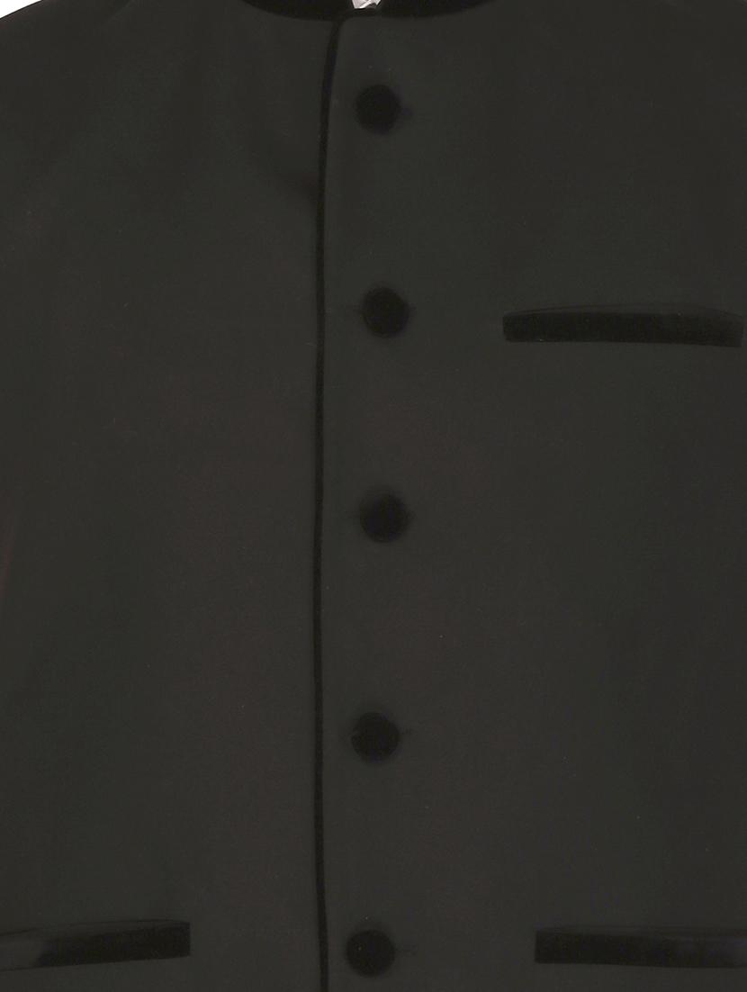 black cotton nehru jacket - 11714756 - Zoom Image - 3