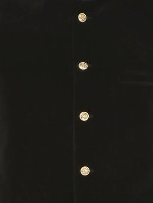 black velvet nehru jacket - 11714757 - Standard Image - 3